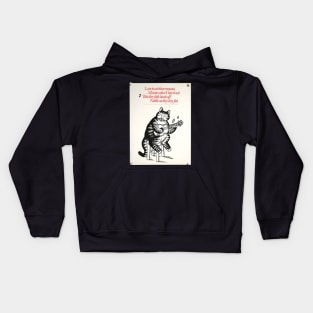 B Kliban Cat Guitar Kids Hoodie